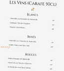 La Palombe menu