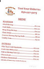 Pine Tavern Distillery menu