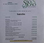 Sao Joao Em Luanda menu
