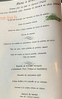 La Rose Des Vents menu