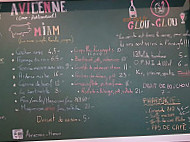 Avicenne menu