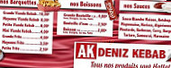 Ak Deniz Kebab menu