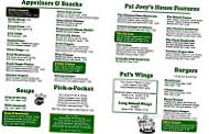 Pal Joey's menu