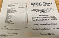 Jackie's Diner menu