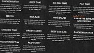 Pitaya Thai Street Food menu