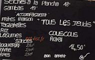 La Grange D'aigues-vives menu