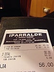 Iparralde Jatetxea menu