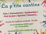La P'tite Cantine menu