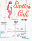 Sadie's Coffee menu