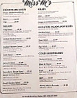 Miss M's Tea Room menu