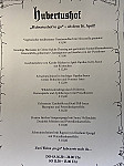 Hotel-Restaurant Hubertushof menu