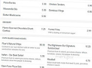 Flyers Pizza Subs menu