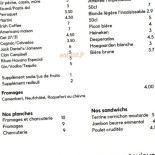 L'arrivée Cardápio