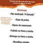 Café A Cancela menu