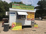 Chilito's Express, Latin Fusion Catering- Tamales Sauces outside