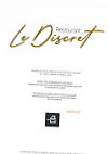 Le Discret menu