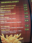 Eväspysäkki menu