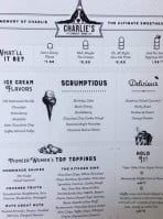 Charlie's Sweet Shop menu