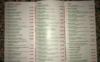 Pizzeria Calabria menu