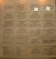 Panhandle Cone Coffee menu