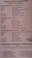 Peking House menu