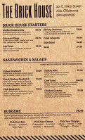 The Brick House menu