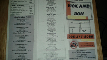 Wok & Roll menu