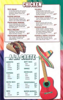 Lucero's Mexican menu