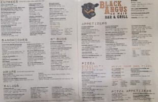 Black Angus On Main Grille menu