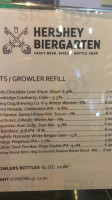 Hershey Biergarten menu