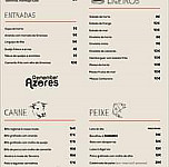 Remember Azores menu