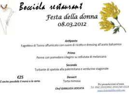 BocciÒla Castelmola menu