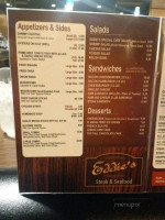 Eddie's Steak Seafood menu