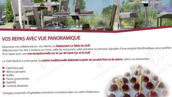 La Table Du Golf menu