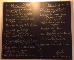 La Casa Linga menu