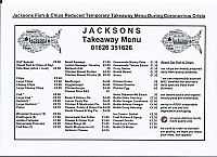 Jacksons menu
