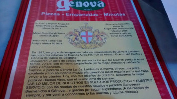 Genova menu