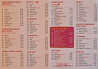 Oriental Inn menu