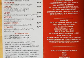 Pizzeria Partenopei menu