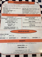 Siren's Cove Cafe menu