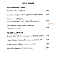 Frédéric Doucet menu