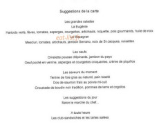 Patisserie Miremont menu