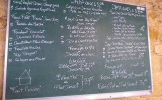 Cabanoix et Châtaigne menu