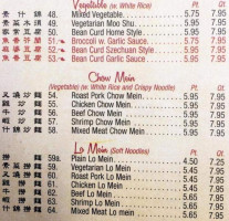 Shanghai Express menu