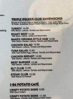 I-84 Diner menu