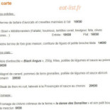 L'escapade Cardápio