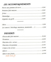 Paradis menu