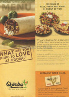 Qdoba Mexican Eats menu