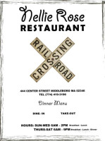 Nellie Rose menu