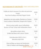 De L'oise menu